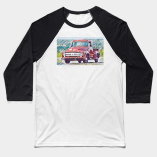 Classic 1953 Ford F100 Pick Up Truck Baseball T-Shirt